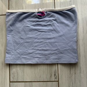 Edikted Light Purple Crop Top with Buckle Detail